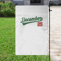 Retro Christmas December 25 Garden Flag Retro Vintage Script Holiday Trip - Wonder Print Shop