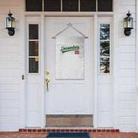 Retro Christmas December 25 Garden Flag Retro Vintage Script Holiday Trip - Wonder Print Shop