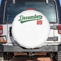 Retro Christmas December 25 Spare Tire Cover Retro Vintage Script Holiday Trip - Wonder Print Shop
