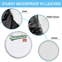 Retro Christmas December 25 Spare Tire Cover Retro Vintage Script Holiday Trip - Wonder Print Shop