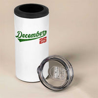 Retro Christmas December 25 4 in 1 Can Cooler Tumbler Retro Vintage Script Holiday Trip - Wonder Print Shop