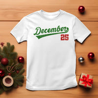 Retro Christmas December 25 T Shirt Retro Vintage Script Holiday Trip - Wonder Print Shop