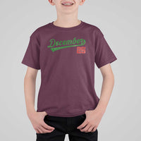 Retro Christmas December 25 T Shirt For Kid Retro Vintage Script Holiday Trip - Wonder Print Shop