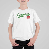Retro Christmas December 25 T Shirt For Kid Retro Vintage Script Holiday Trip - Wonder Print Shop