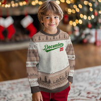 Retro Xmas December 25 Ugly Christmas Sweater Retro Vintage Script Holiday Trip - Wonder Print Shop