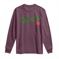 Retro Christmas December 25 Long Sleeve Shirt Retro Vintage Script Holiday Trip - Wonder Print Shop