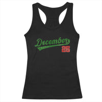Retro Christmas December 25 Racerback Tank Top Retro Vintage Script Holiday Trip - Wonder Print Shop