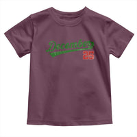 Retro Christmas December 25 Toddler T Shirt Retro Vintage Script Holiday Trip - Wonder Print Shop