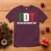 Subtle FDT Christmas T Shirt Hidden Message Funny Festive December Tree - Wonder Print Shop
