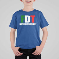 Subtle FDT Christmas T Shirt For Kid Hidden Message Funny Festive December Tree - Wonder Print Shop