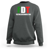 Subtle FDT Christmas Sweatshirt Hidden Message Funny Festive December Tree - Wonder Print Shop