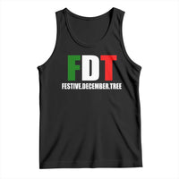 Subtle FDT Christmas Tank Top Hidden Message Funny Festive December Tree - Wonder Print Shop