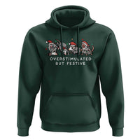 Overstimulated But Festive Possum Christmas Hoodie Funny Opossum Xmas Meme - Wonder Print Shop