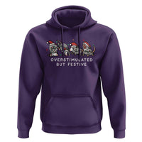 Overstimulated But Festive Possum Christmas Hoodie Funny Opossum Xmas Meme - Wonder Print Shop