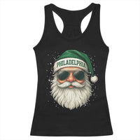 Christmas Philadelphia Fan Racerback Tank Top Funny Retro Santa Philly Lovers - Wonder Print Shop