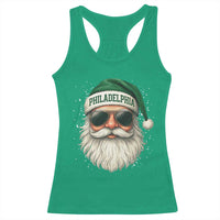 Christmas Philadelphia Fan Racerback Tank Top Funny Retro Santa Philly Lovers - Wonder Print Shop