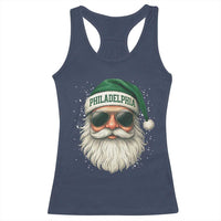 Christmas Philadelphia Fan Racerback Tank Top Funny Retro Santa Philly Lovers - Wonder Print Shop