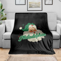 Christmas Philadelphia Football Throw Blanket Vintage Santa Philly Lovers - Wonder Print Shop