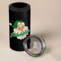 Christmas Philadelphia Football 4 in 1 Can Cooler Tumbler Vintage Santa Philly Lovers - Wonder Print Shop