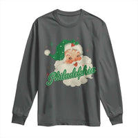Christmas Philadelphia Football Long Sleeve Shirt Vintage Santa Philly Lovers - Wonder Print Shop
