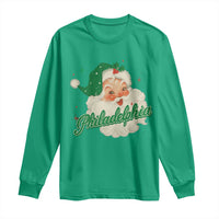 Christmas Philadelphia Football Long Sleeve Shirt Vintage Santa Philly Lovers - Wonder Print Shop
