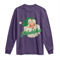Christmas Philadelphia Football Long Sleeve Shirt Vintage Santa Philly Lovers - Wonder Print Shop