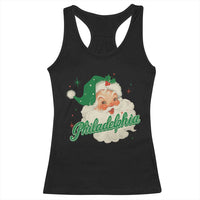 Christmas Philadelphia Football Racerback Tank Top Vintage Santa Philly Lovers - Wonder Print Shop