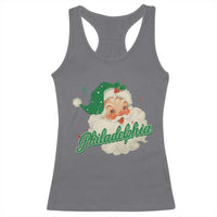 Christmas Philadelphia Football Racerback Tank Top Vintage Santa Philly Lovers - Wonder Print Shop