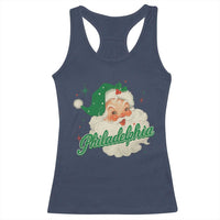 Christmas Philadelphia Football Racerback Tank Top Vintage Santa Philly Lovers - Wonder Print Shop