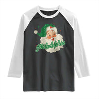 Christmas Philadelphia Football Raglan Shirt Vintage Santa Philly Lovers - Wonder Print Shop