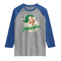Christmas Philadelphia Football Raglan Shirt Vintage Santa Philly Lovers - Wonder Print Shop