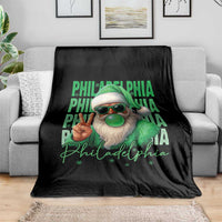 Philadelphia Football Christmas Throw Blanket Santa Retro Philly Fan - Wonder Print Shop