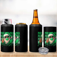 Philadelphia Football Christmas 4 in 1 Can Cooler Tumbler Santa Retro Philly Fan - Wonder Print Shop