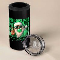Philadelphia Football Christmas 4 in 1 Can Cooler Tumbler Santa Retro Philly Fan - Wonder Print Shop