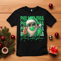 Philadelphia Football Christmas T Shirt Santa Retro Philly Fan - Wonder Print Shop
