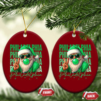 Philadelphia Football Christmas Ceramic Ornament Santa Retro Philly Fan - Wonder Print Shop