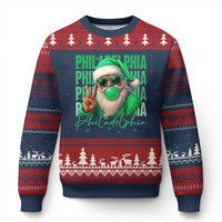Philadelphia Football Xmas Ugly Christmas Sweater Santa Retro Philly Fan - Wonder Print Shop