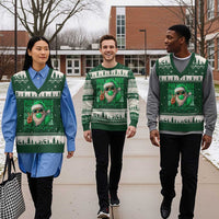 Philadelphia Football Xmas V-Neck Knit Sweater Vest Santa Retro Philly Fan - Wonder Print Shop