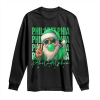 Philadelphia Football Christmas Long Sleeve Shirt Santa Retro Philly Fan - Wonder Print Shop