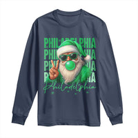 Philadelphia Football Christmas Long Sleeve Shirt Santa Retro Philly Fan - Wonder Print Shop