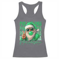 Philadelphia Football Christmas Racerback Tank Top Santa Retro Philly Fan - Wonder Print Shop