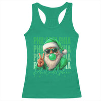 Philadelphia Football Christmas Racerback Tank Top Santa Retro Philly Fan - Wonder Print Shop