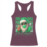Philadelphia Football Christmas Racerback Tank Top Santa Retro Philly Fan - Wonder Print Shop