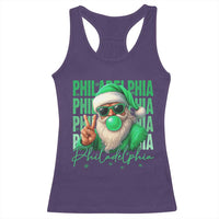 Philadelphia Football Christmas Racerback Tank Top Santa Retro Philly Fan - Wonder Print Shop