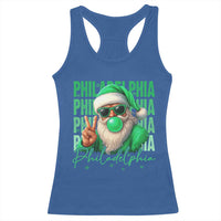 Philadelphia Football Christmas Racerback Tank Top Santa Retro Philly Fan - Wonder Print Shop