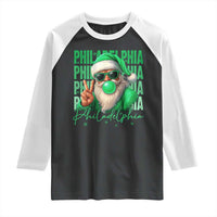 Philadelphia Football Christmas Raglan Shirt Santa Retro Philly Fan - Wonder Print Shop