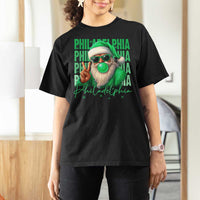 Philadelphia Football Christmas T Shirt For Women Santa Retro Philly Fan - Wonder Print Shop
