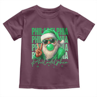 Philadelphia Football Christmas Toddler T Shirt Santa Retro Philly Fan - Wonder Print Shop