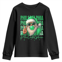 Philadelphia Football Christmas Youth Sweatshirt Santa Retro Philly Fan - Wonder Print Shop