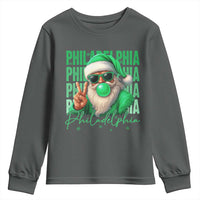 Philadelphia Football Christmas Youth Sweatshirt Santa Retro Philly Fan - Wonder Print Shop